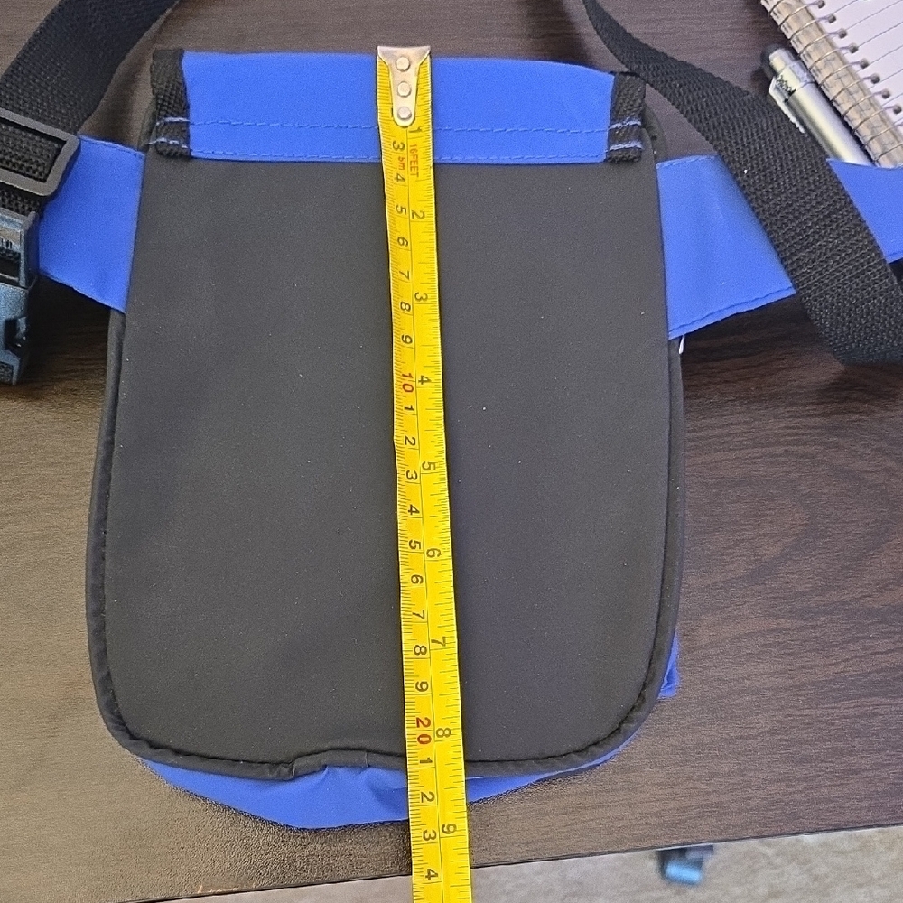 Blue and Black Men's Crossbody Bag - Picture 11 of 12